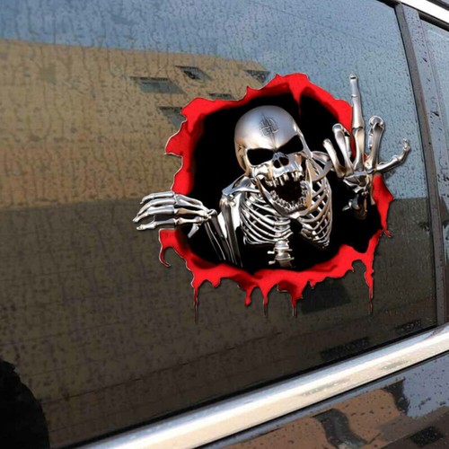 Funny skeleton skull sticker - funny,
