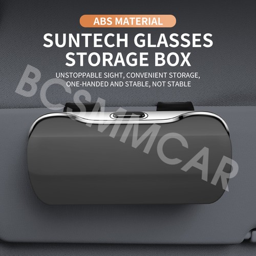 Gray car glasses case storage - glasses,