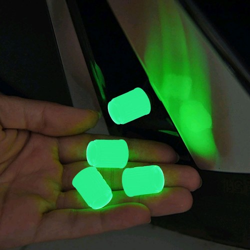 4pcs green luminous car wheel - green,