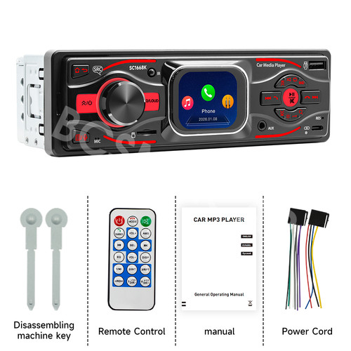 Single 1din car radio stereo - single,